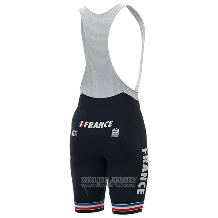 2021 Cycling Jersey France Dark Blue Short Sleeve And Bib Short